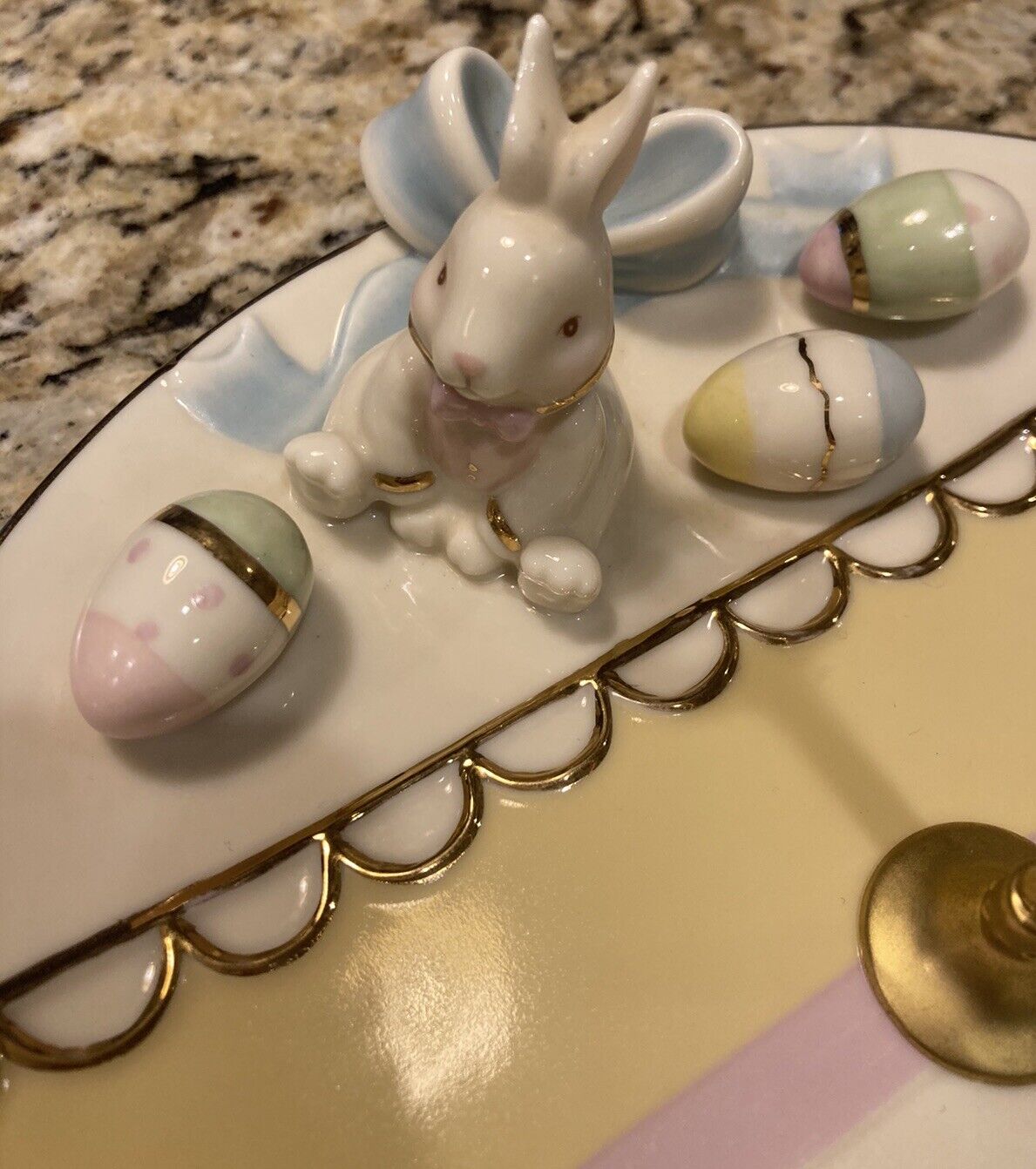 Lenox Occasions Easter Bunny Handled Server