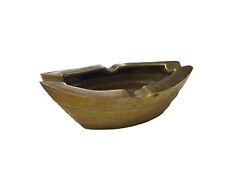 Vintage Brass Ashtray Art Deco Mid Century Modern Boat Shaped picture