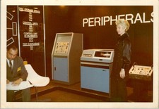 1960s Computer Trade Show Photograph Mainframe Disc Drives Promo Display picture