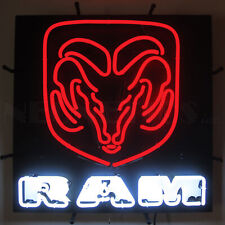 RAM RED NEON SIGN WITH BACKING picture