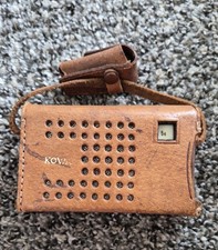  Vintage KOWA Transistor Radio In Camera brown leather case picture
