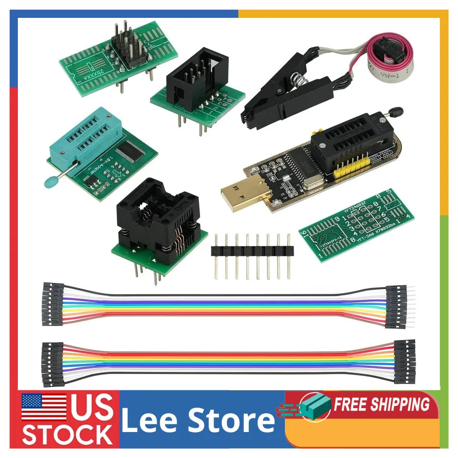 CH341A USB Programmer for 24 and 25 Series EEPROM BIOS Flash Chips 3.3V 5V