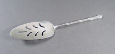 Vintage pie cake server stainless steel Japan bamboo pattern handle slotted MCM picture
