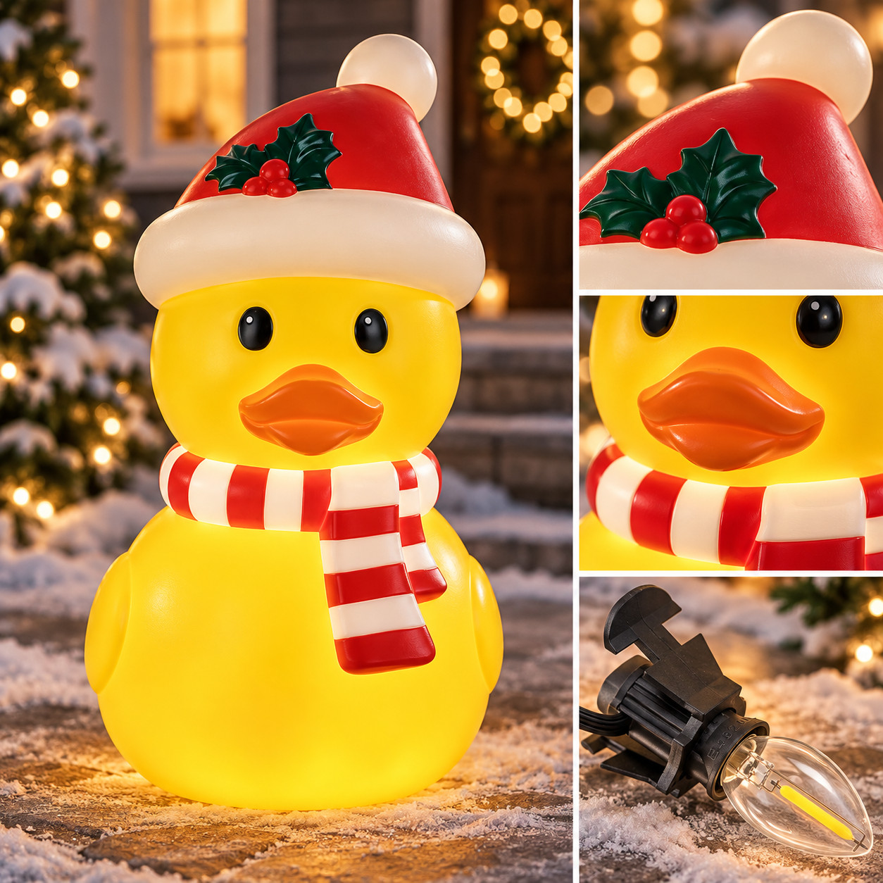 Holiday Living 22in LED Christmas Duck Blow Mold Lighted Indoor Outdoor Decor