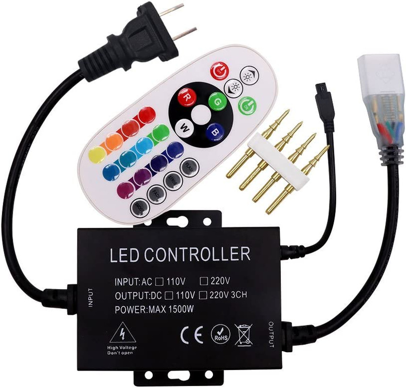110-120V High Voltage RGB LED Controller IR Remote Controller For 5050 2835 LED
