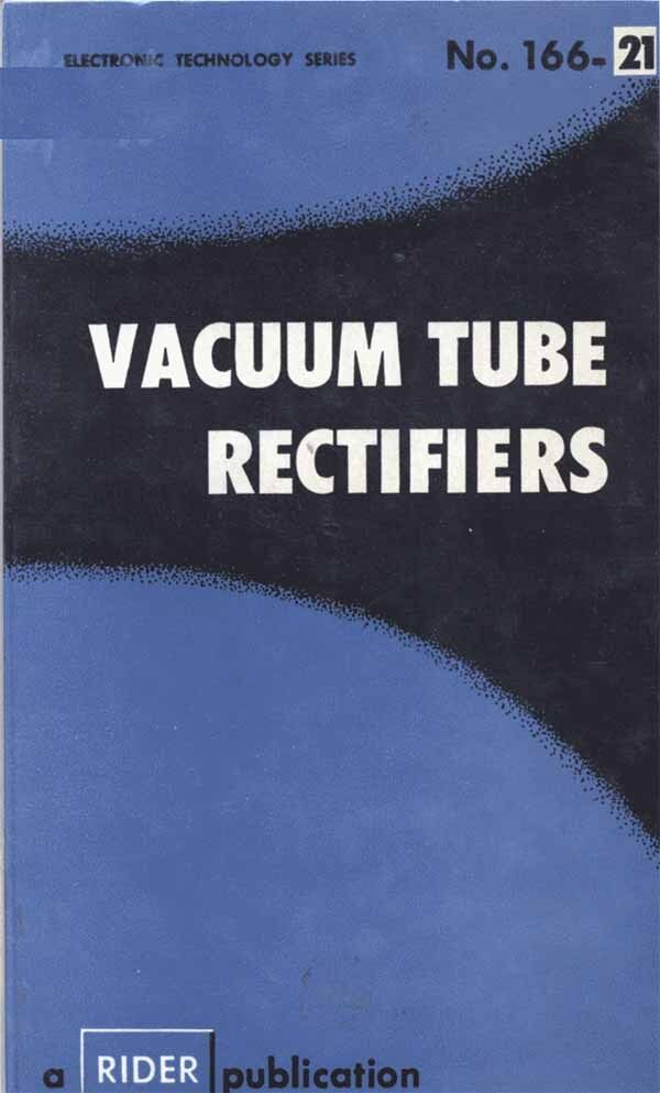 SCHURE VACUUM TUBE RECTIFIERS 1958 PDF