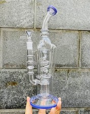 Helix Coil Tree branches Recycler rig glass Water Pipe bong Hookah Smoking 13