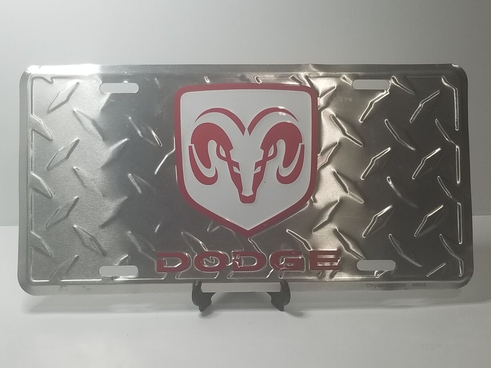 Dodge RAM Truck/Car Aluminum License Plate - Diamondplate Design 