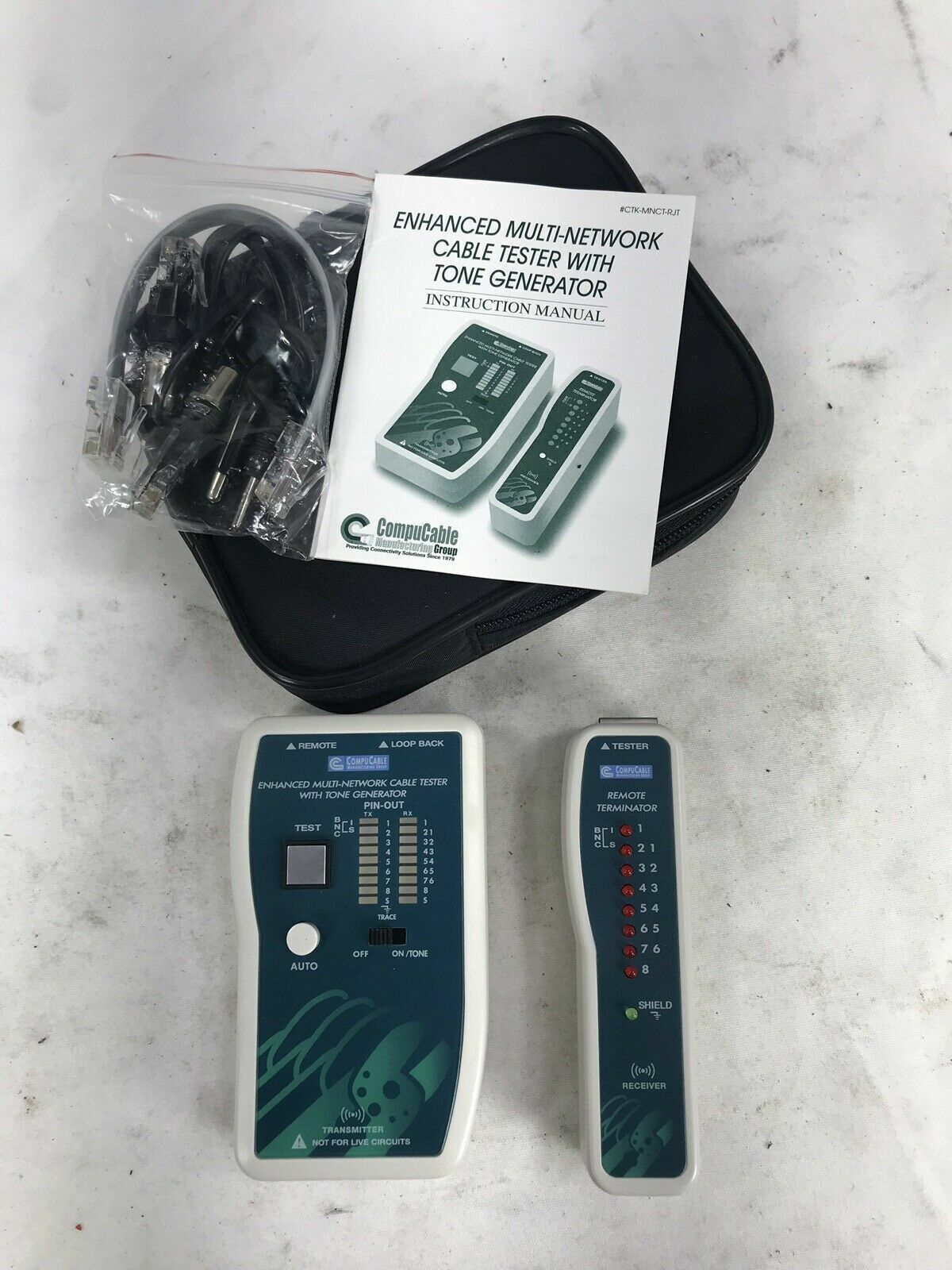 COMPUCABLE MANUFACTURING, CTK-MNCT-RJT, MULTI NETWORK CABLE TESTER - PRE-OWNED