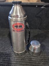VINTAGE Uno Vac Thermos Unbreakable Stainless Steel Vacuum Bottle 13
