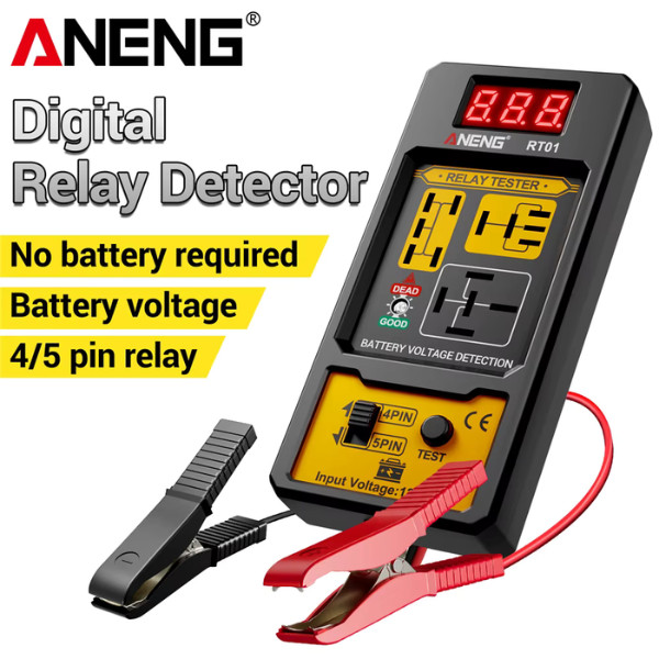 ANENG RT01 Digital Relay Detector 11-25V Universal 4/5 Pins Car Battery Vehicle