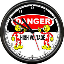Reddy Kilowatt Electrician Utility Danger High Voltage Wire Sign Wall Clock picture