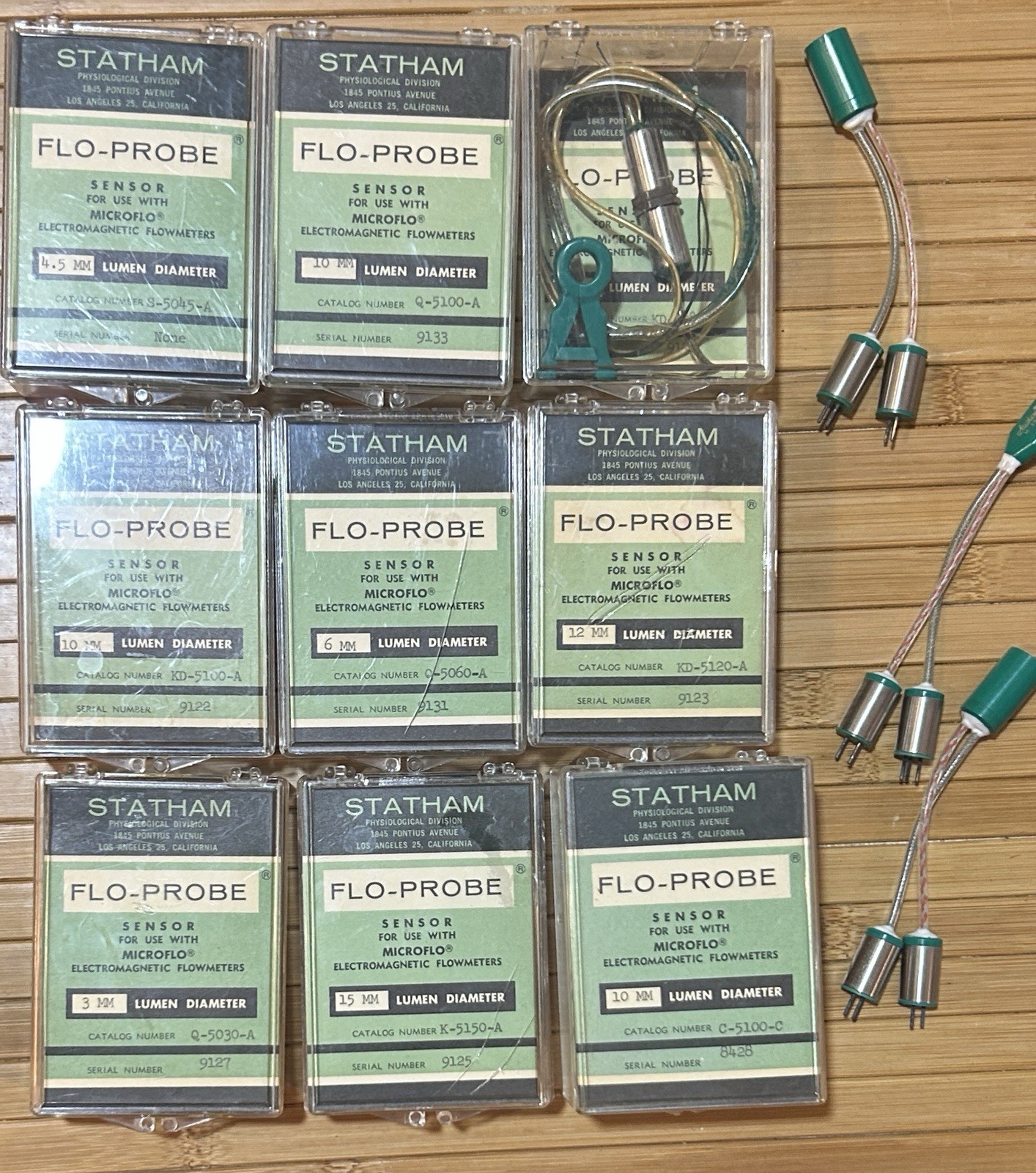 Vintage Statham Microflo Electromagnetic Flowmeter Sensor Probe Lot 12pc NOS Vintage Statham Microflo Electromagnetic Flowmeter Sensor Probe Lot 12pc NOS