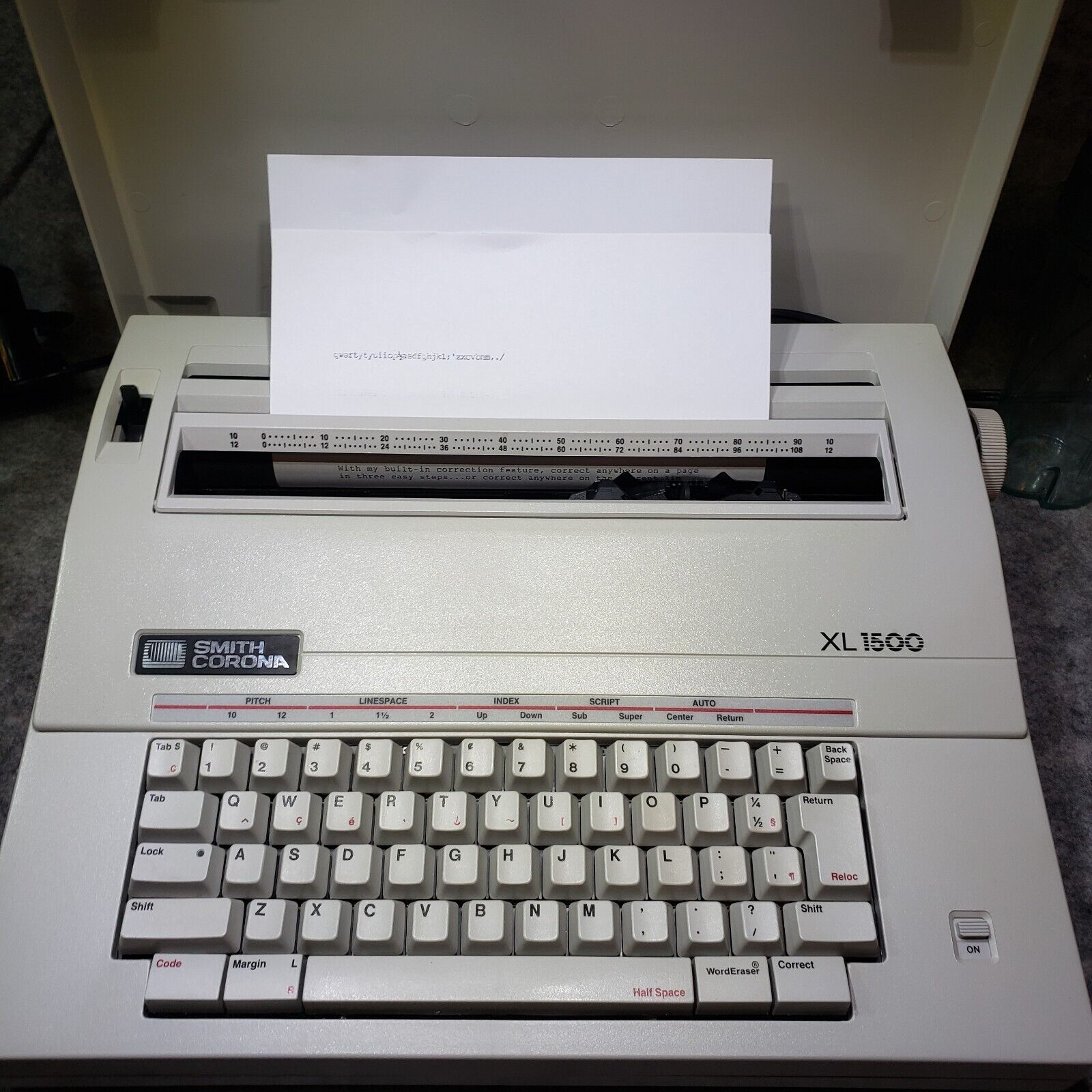 Smith Corona XL 1500 (5A) Typewriter Word Processor Eraser Ribbon w/ Cover