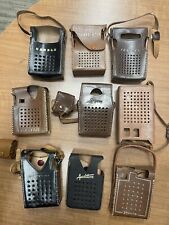 Lot of 9 VTG Transistor Radio Leather cases Hitachi Zephyr Audition Viscount +++ picture