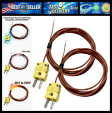 2-Pack K Type Thermocouple Probes 40