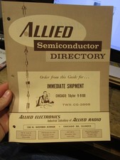 ALLIED 1962 Semiconductor Directory Chicago Illinois Radio Parts Electronics Old picture