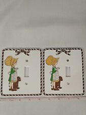 Vintage 1973 Holly Hobbies Switch Plate Cover, American Greetings Corp Set Of 2 picture