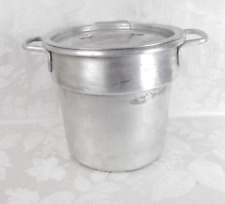 Vintage Aluminum Canner Canning Stock Pot With Lid 8.5 Qt 9