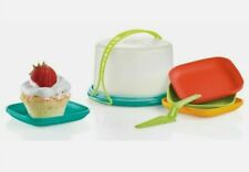Tupperware Kids Mini Party ServingSet Cake Taker Plates&Pie Server BPA FREE NEW picture