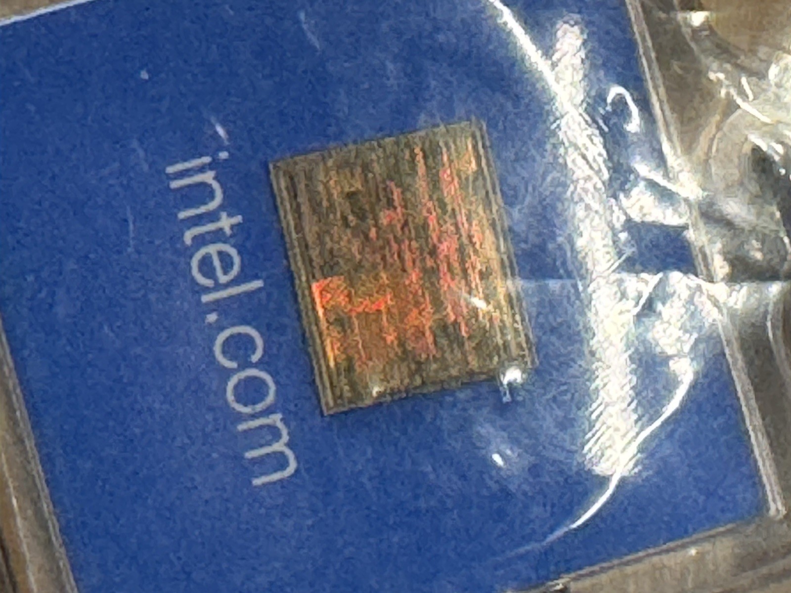 Intel Keychain vintage Intel Pentium Processor CPU acrylic keychain - new in plastic ...