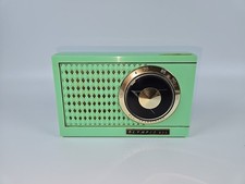 Scarce Early Olympic 666 Transistor Radio in Seafoam Green picture