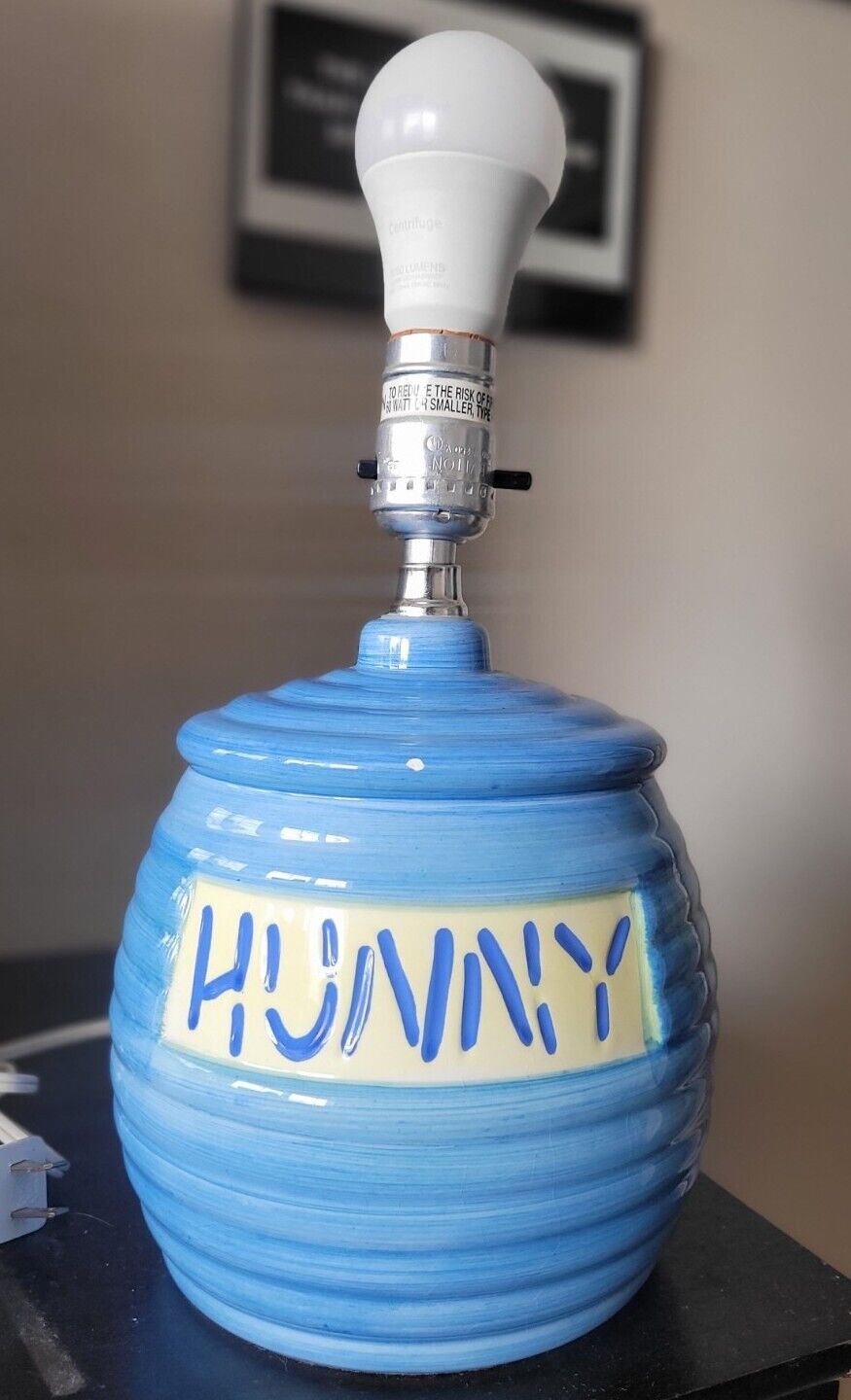 Child Nursery Lamp Winnie the Pooh Honey Pot Blue Hunny