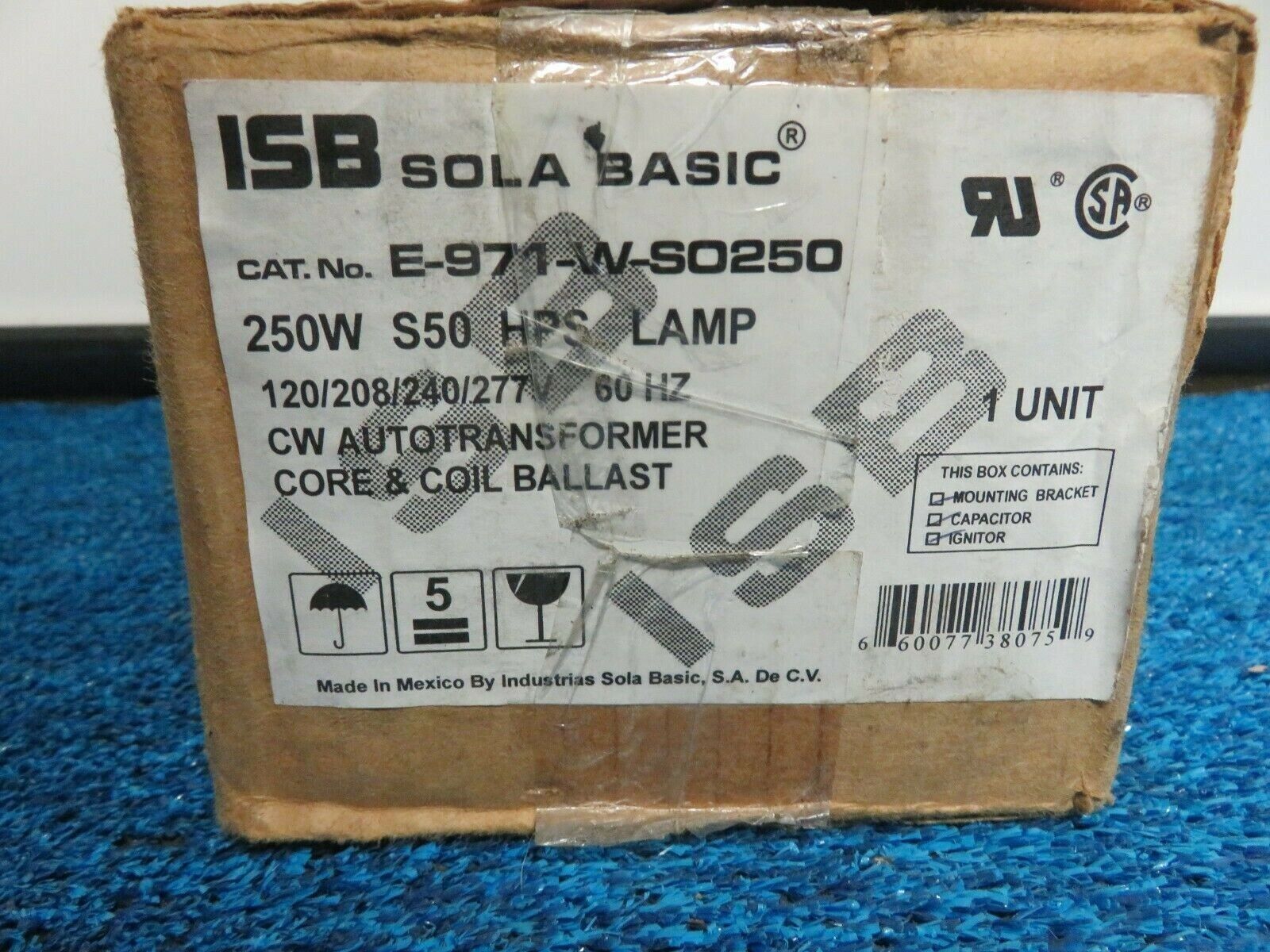 SOLA BASIC E-971-W-SO250, HIGH PRESSURE BALLASTS, 250 W, 120/208/240/277 V