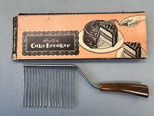 Vintage 1950s Hostess Cake Breaker Cutter Server in Original Box Bakelite Handle picture