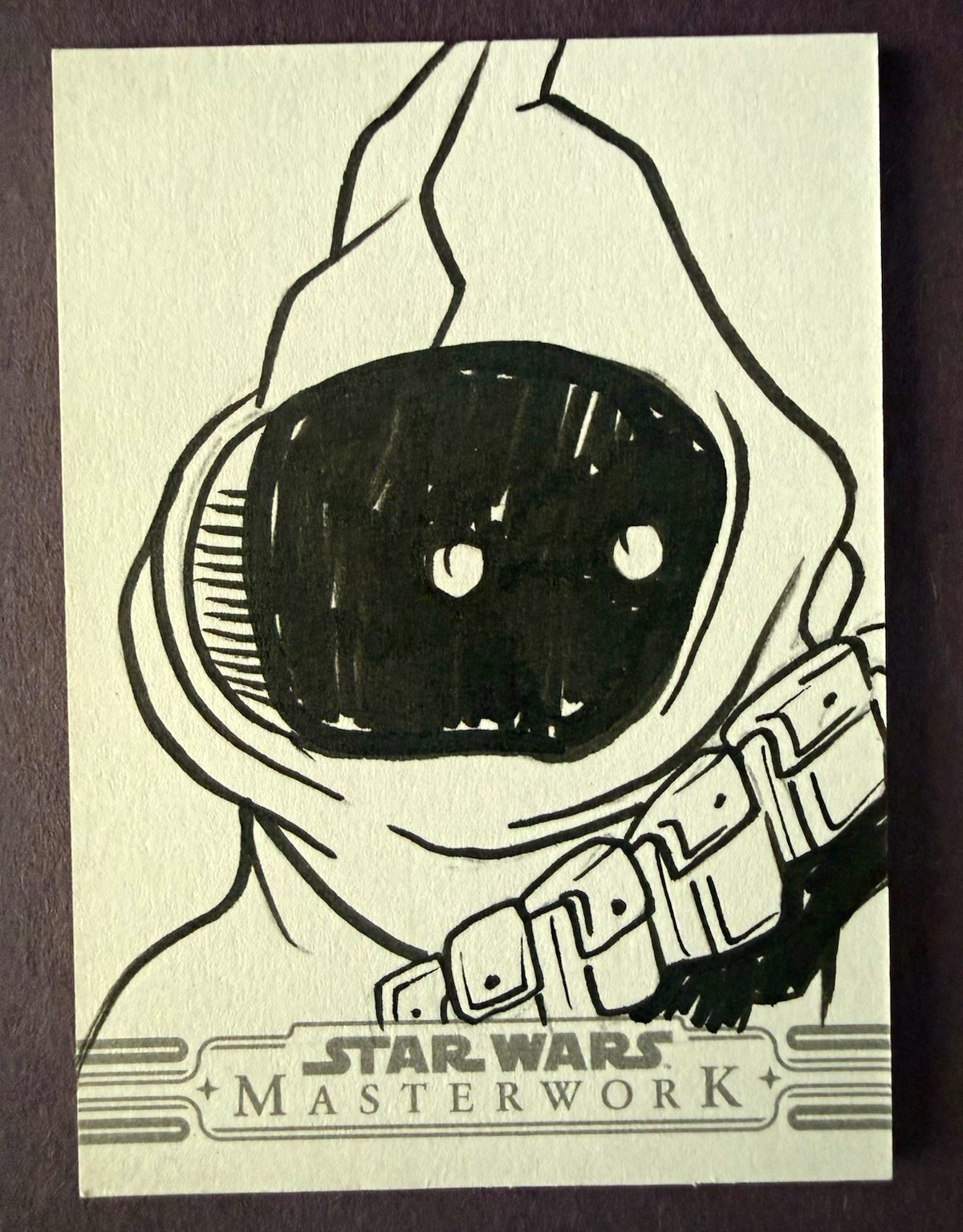 Topps Star Wars Masterwork 2026 Jawa Sketch Card Hard Signed by Ram