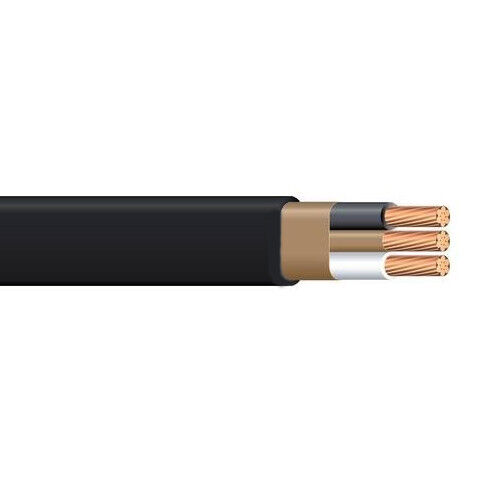 75\' 6/2 NM-B Wire With Ground Non-Metallic Sheathed Cable Black 600V