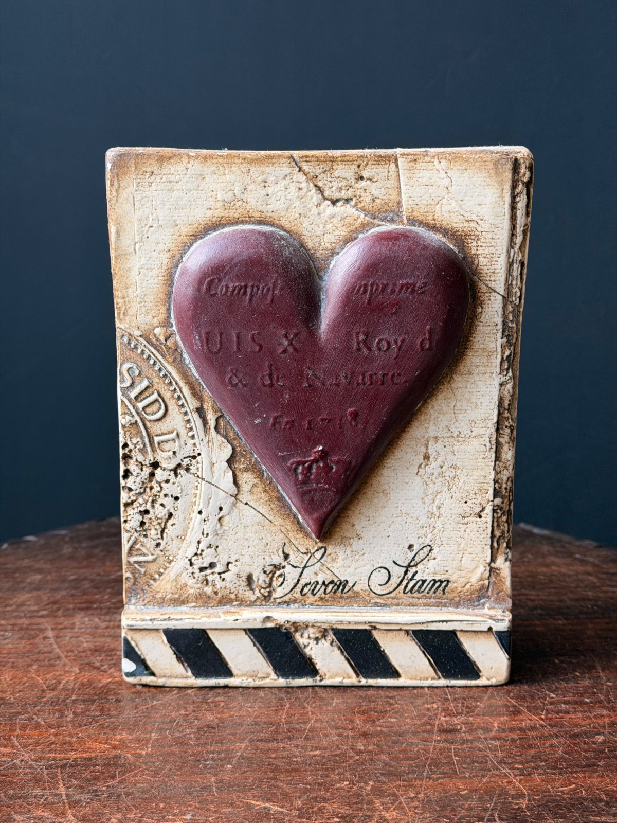 Sid Dickens Memory Block T-175 Seven of Hearts Retired Plaster Wall ...