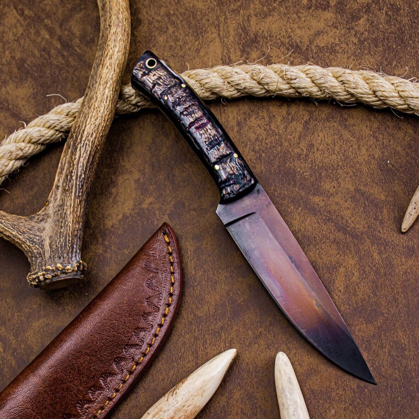 Beautiful Custom Ram Horn Knife #2