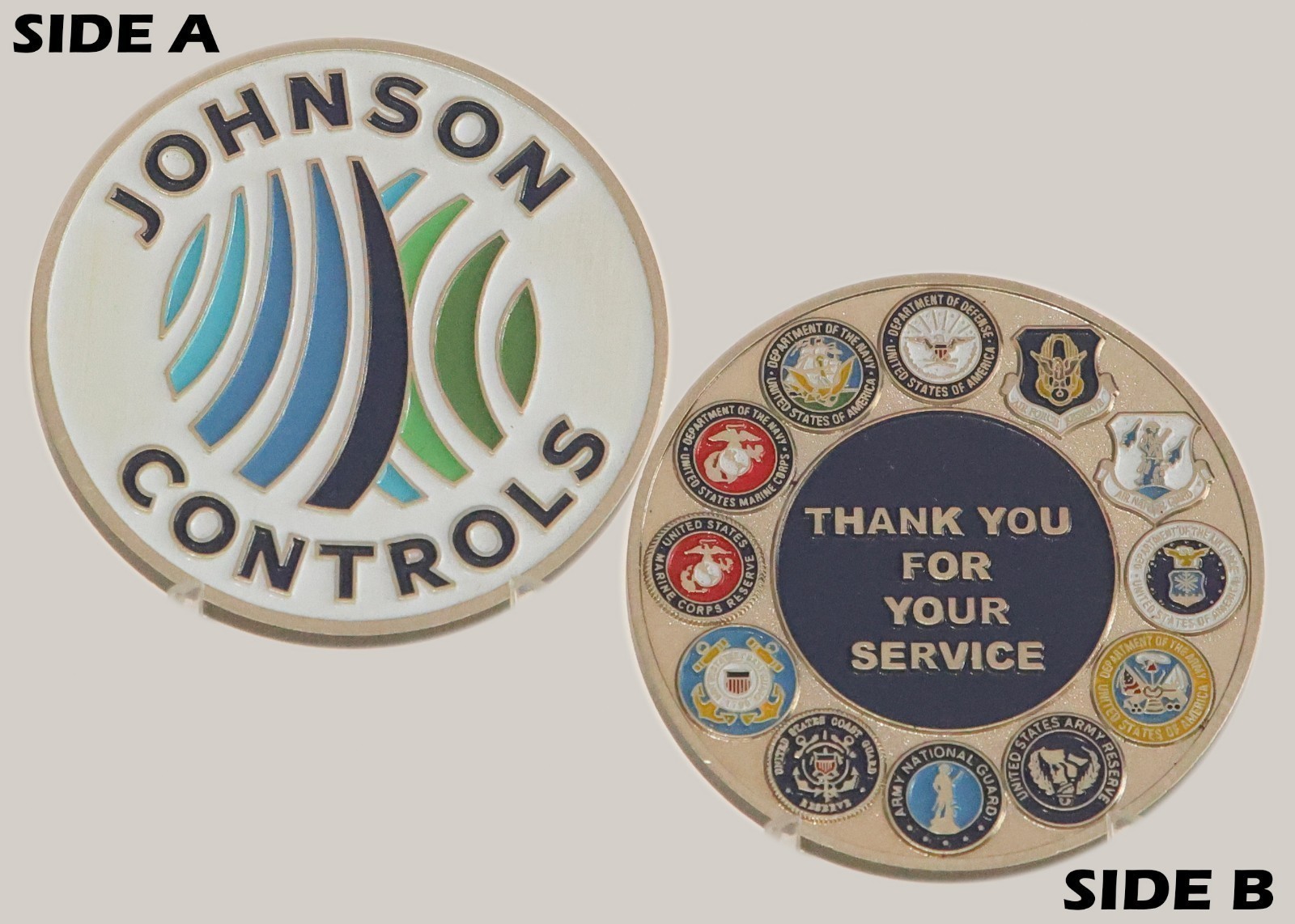 Johnson Controls Military Service Appreciation Challenge Coin 3#C Johnson Controls Military Service Appreciation Challenge Coin 3#C