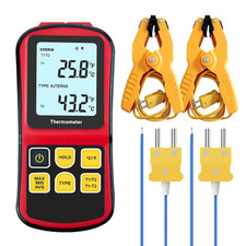 Digital K Type Thermocouple Thermometer, Dual Channel Thermocouple Tester(-238~3 picture
