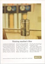 Mallory Original 1965 Vtg Print Ad Thinking Machine Filter Electronic Capacitor picture
