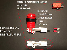 LEAF SWITCH RED PUSH BUTTON ALP Atgames Legends Pinball flippers Replacement picture