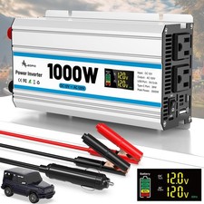 1000W Car Inverter 12V to 110V DC to AC Power Inverters for Vehicles with 2 A... picture