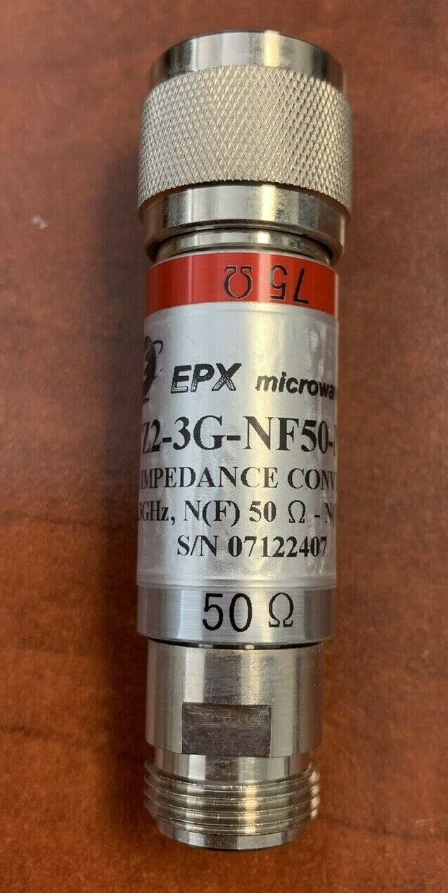 Impedance Converter 3GHz, 2W, N(F)50 to N(M)75 ETZ2-3G-NF50-NM75
