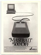 1986 Amiga Vintage Print Ad, Maserati Of Home Computers Mouse Monitor Promotion picture