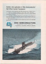 Ohio Semiconductors 1962 Print Ad Hall Effect Current Transducers Submarine picture