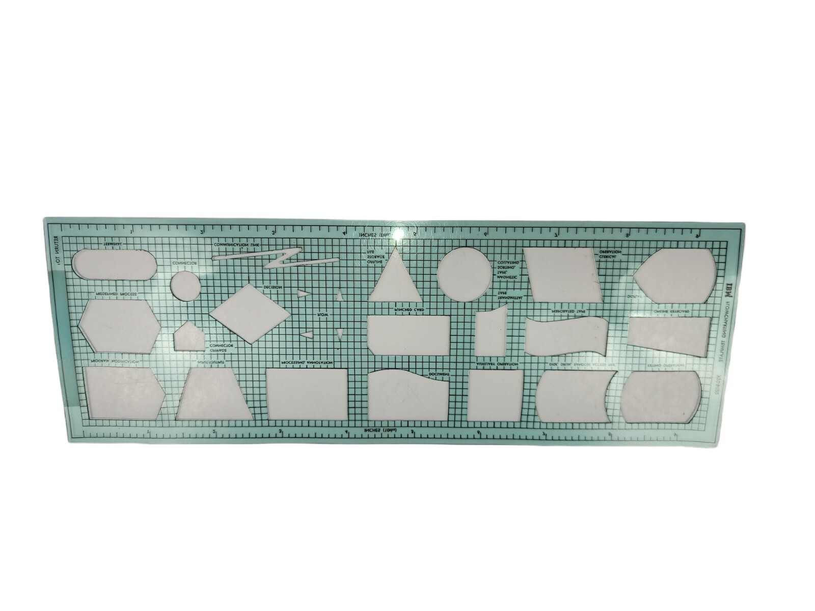 Vintage IBM 360 Flowcharting Template X20-8020 Sleeve Computer Programming Tool