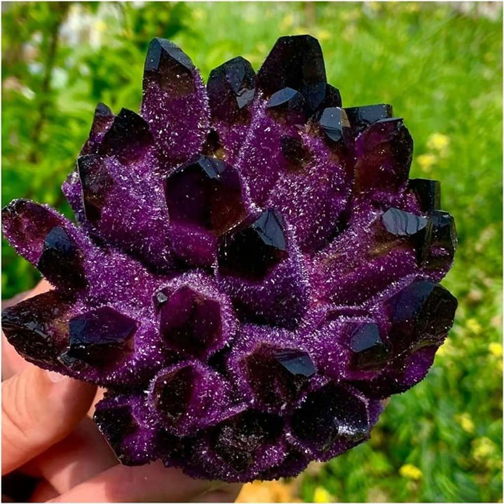 Violet Ghost Phantom Quartz Cluster Mineral Specimen Healing Crystal Decor Gift Violet Ghost Phantom Quartz Cluster Mineral Specimen Healing Crystal Decor Gift