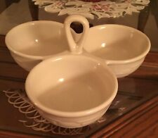 Longaberger Pottery 3 Part Server - Ivory - New picture