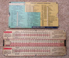 Shure Reactance Slide Rule & Amphenol RF Cable Selector Constant Impedance 1947 picture