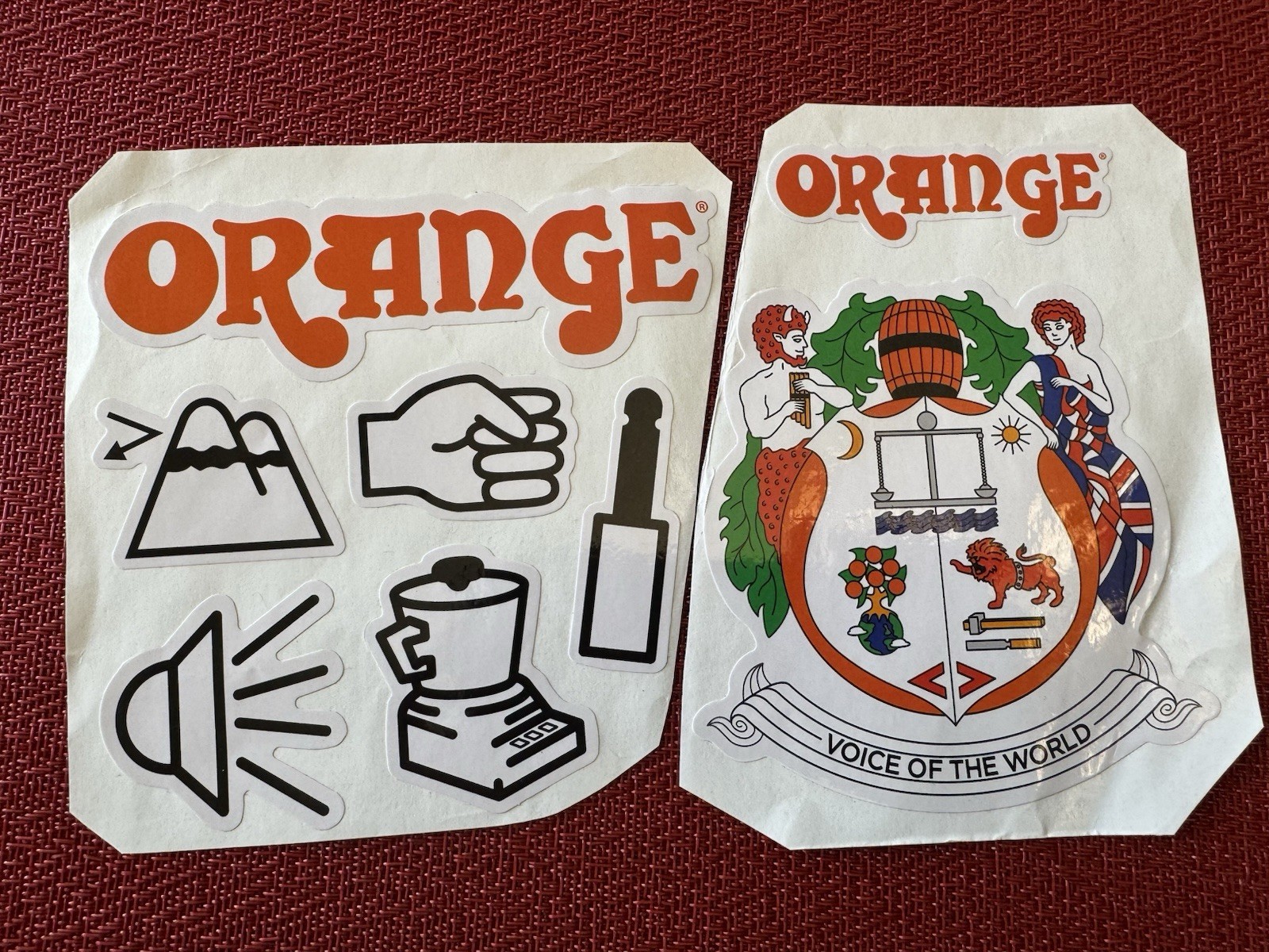 Lot Orange Amplifier GLOSSY STICKER Promo VINTAGE Speaker Music Equipment