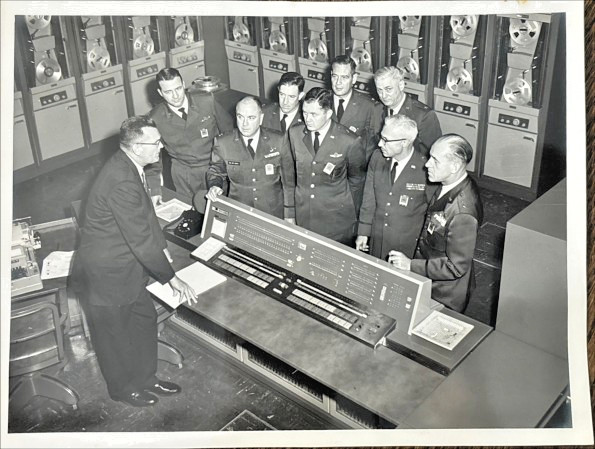 1960s BMEWS USAF Generals Mainframe Tape Computer Room Original Photo