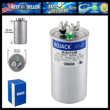 BOJACK 45+5 uF 45/5 MFD ±6% 370V/440VAC CBB65 Dual Run Circular Start Capacitor picture