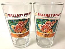 Ballast Point Sculpin IPA Beer Pint Glass 16 oz - Two (2) Glasses - New & F/S picture