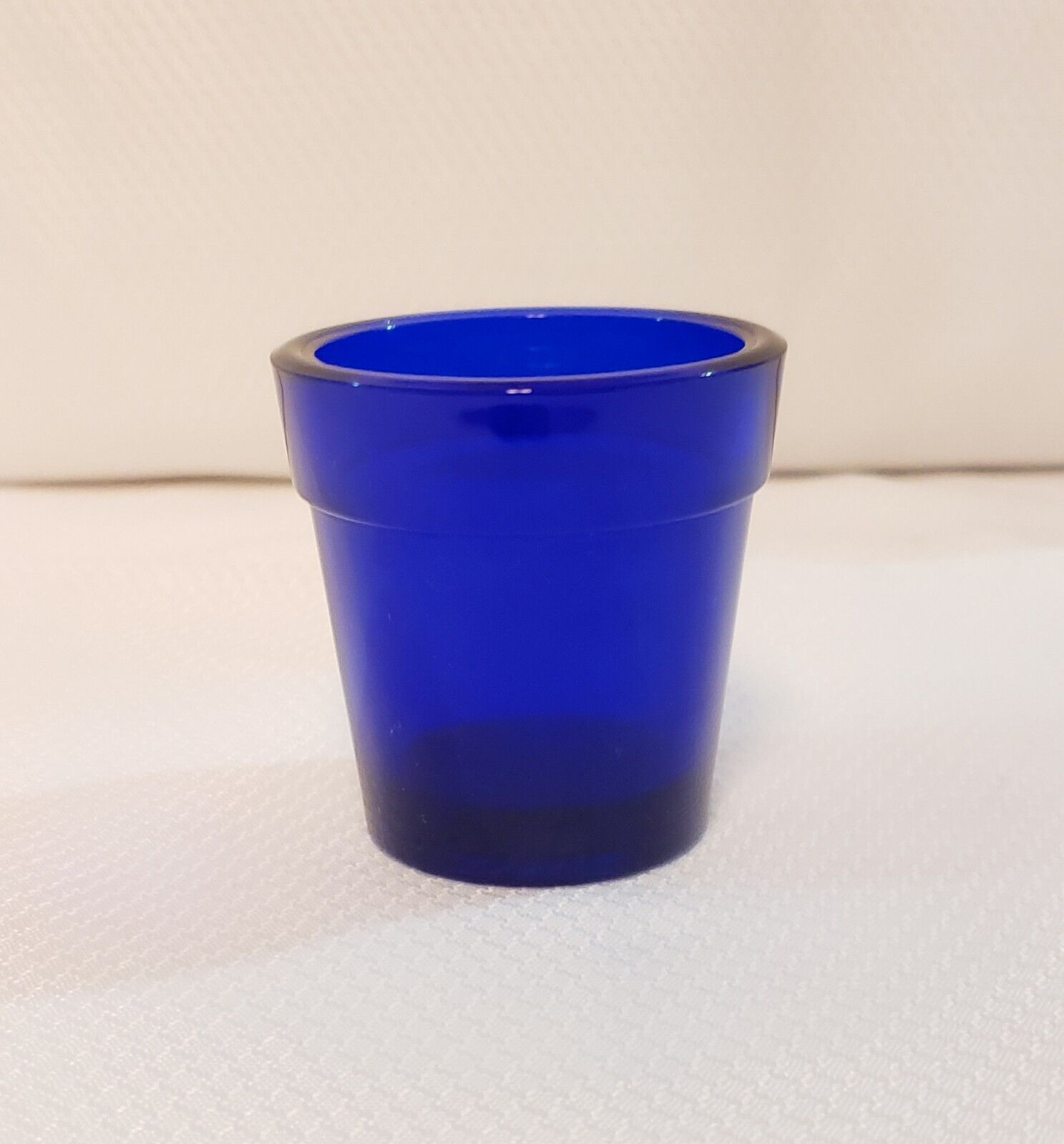 Vintage Mini Cobalt Blue Glass Succulent Pot